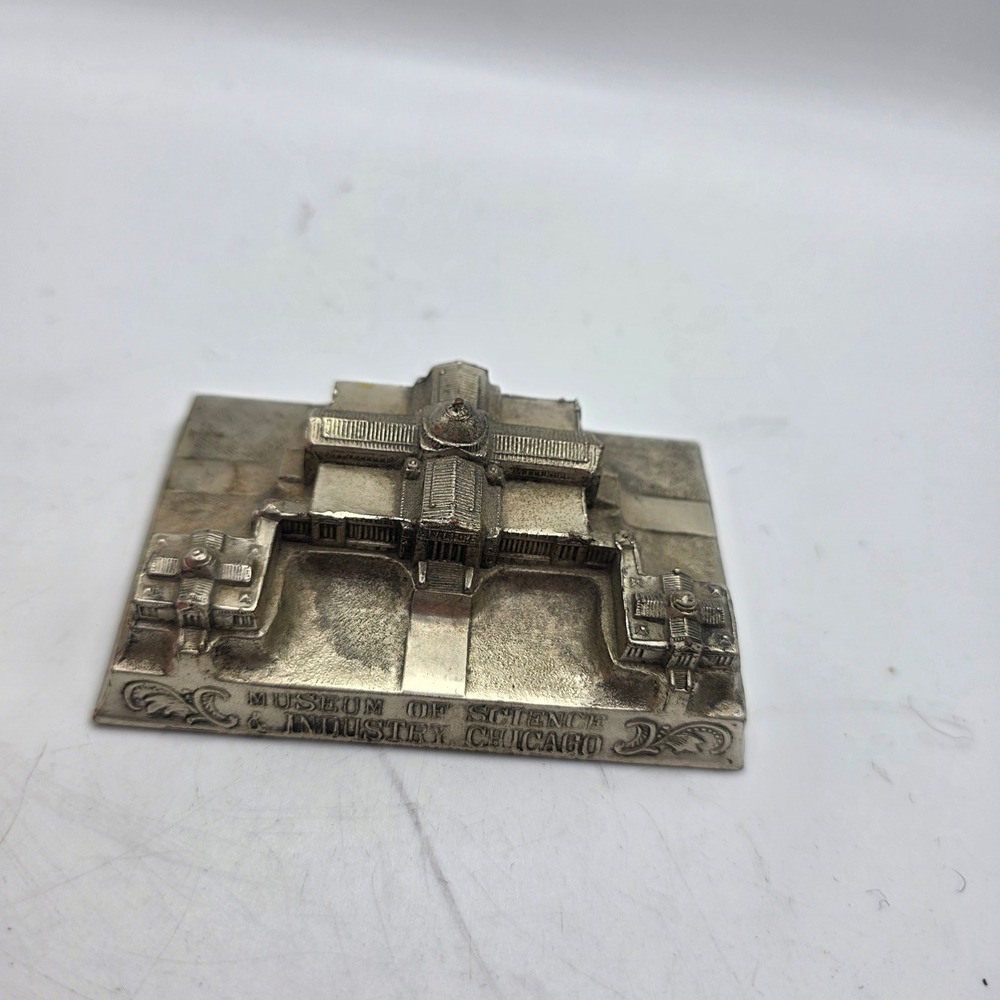 Vintage Museum of Science and Industry Chicago Silver Metal Souvenir Miniature